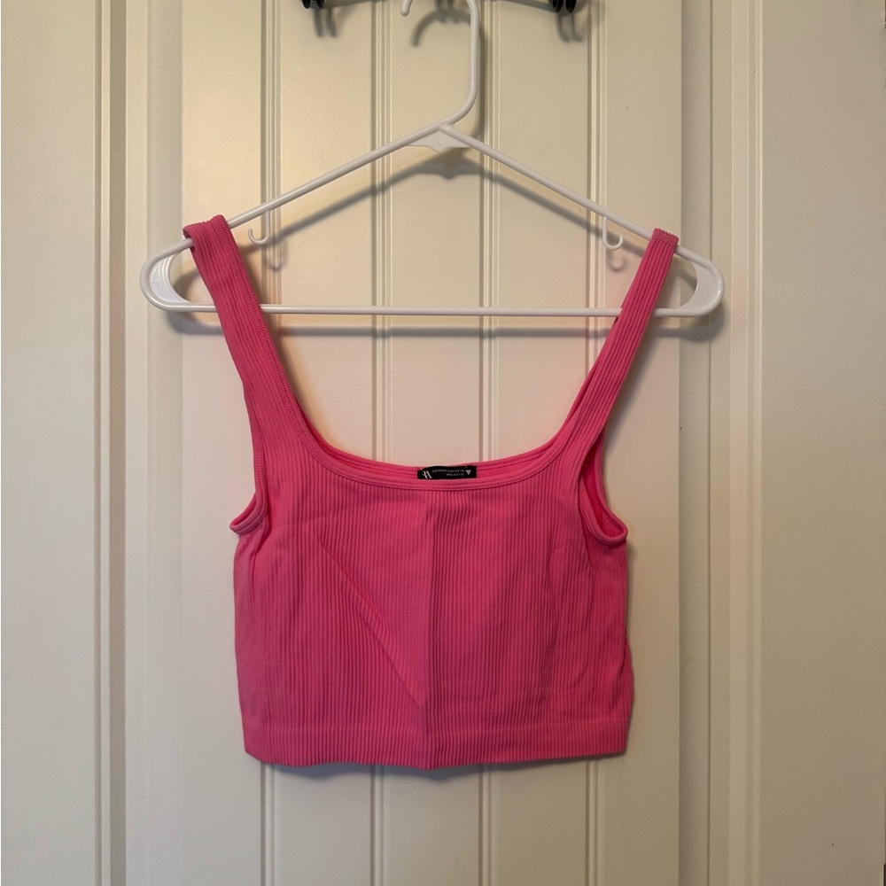 Pink Zara cropped top